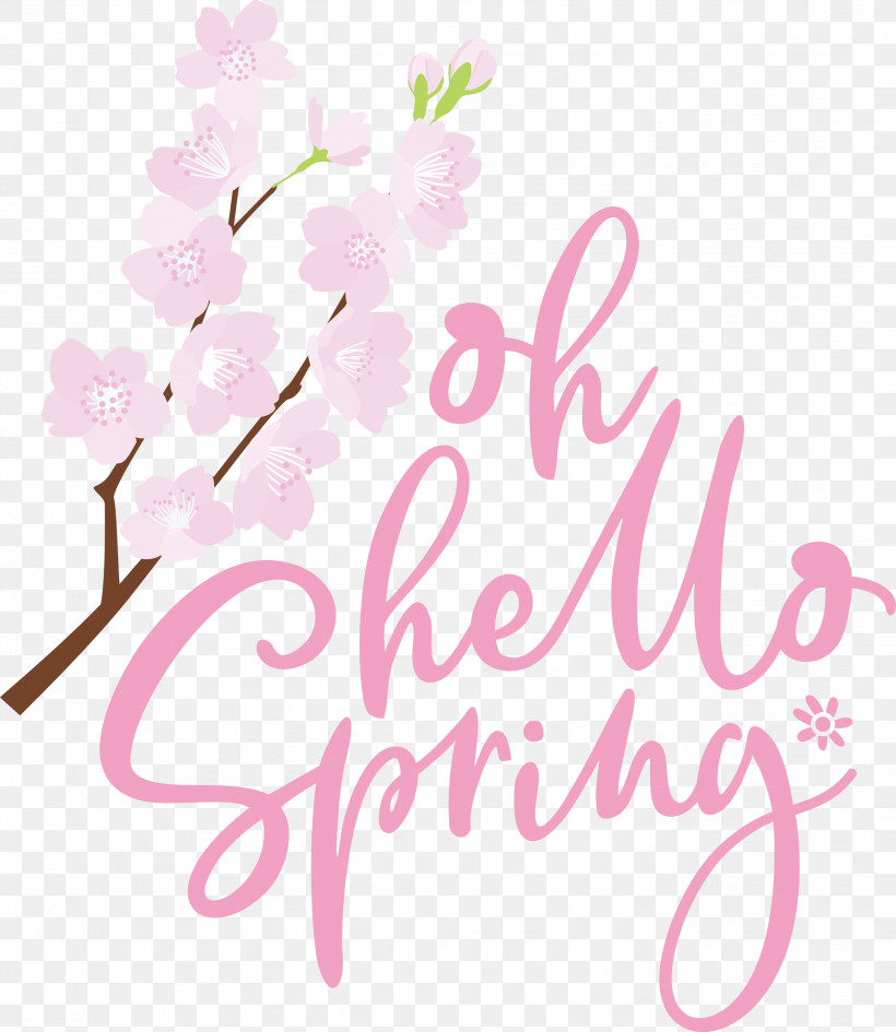 Oh Hello Spring Hello Spring Spring, PNG, 2602x3000px, Hello Spring, Calligraphy, Cricut, Floral Design, Flower Download Free