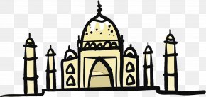 Arch Architecture - Taj Mahal Drawing PNG