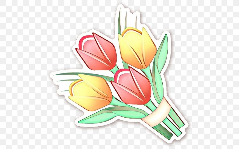 Clip Art Plant Sticker Tulip, PNG, 510x513px, Cartoon, Plant, Sticker, Tulip Download Free