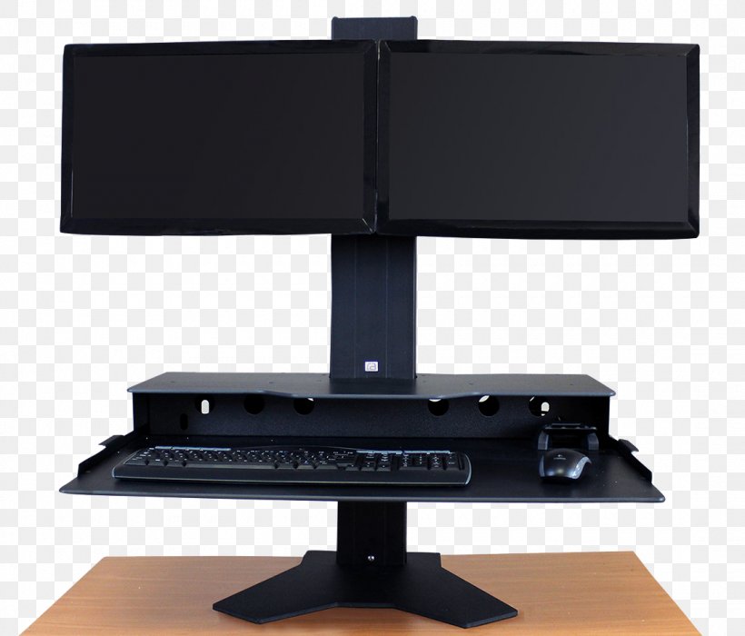 Computer Monitors Sit-stand Desk Table Standing Desk, PNG, 1100x940px, Computer Monitors, Box, Computer, Computer Desk, Computer Monitor Download Free