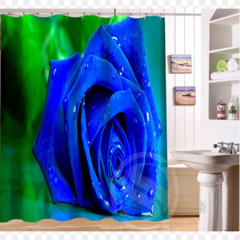 Douchegordijn Shower Curtain Bathroom Textile, PNG, 1000x1000px, Douchegordijn, Bathroom, Bathtub, Blue, Blue Rose Download Free