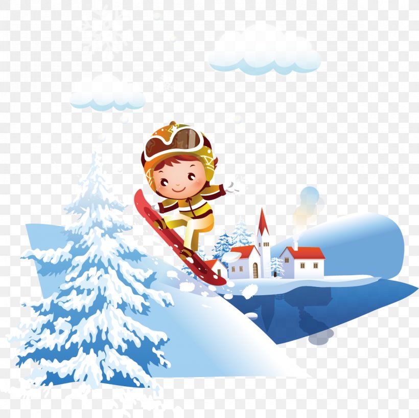 Skiing Cartoon Illustration, PNG, 1178x1174px, Skiing, Art, Cartoon, Christmas, Fictional Character Download Free