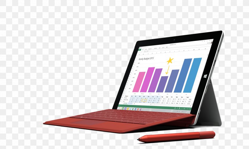 Surface Pro 3 Laptop Microsoft RAM, PNG, 3000x1800px, Surface Pro 3, Intel Atom, Laptop, Microsoft, Microsoft Office Download Free