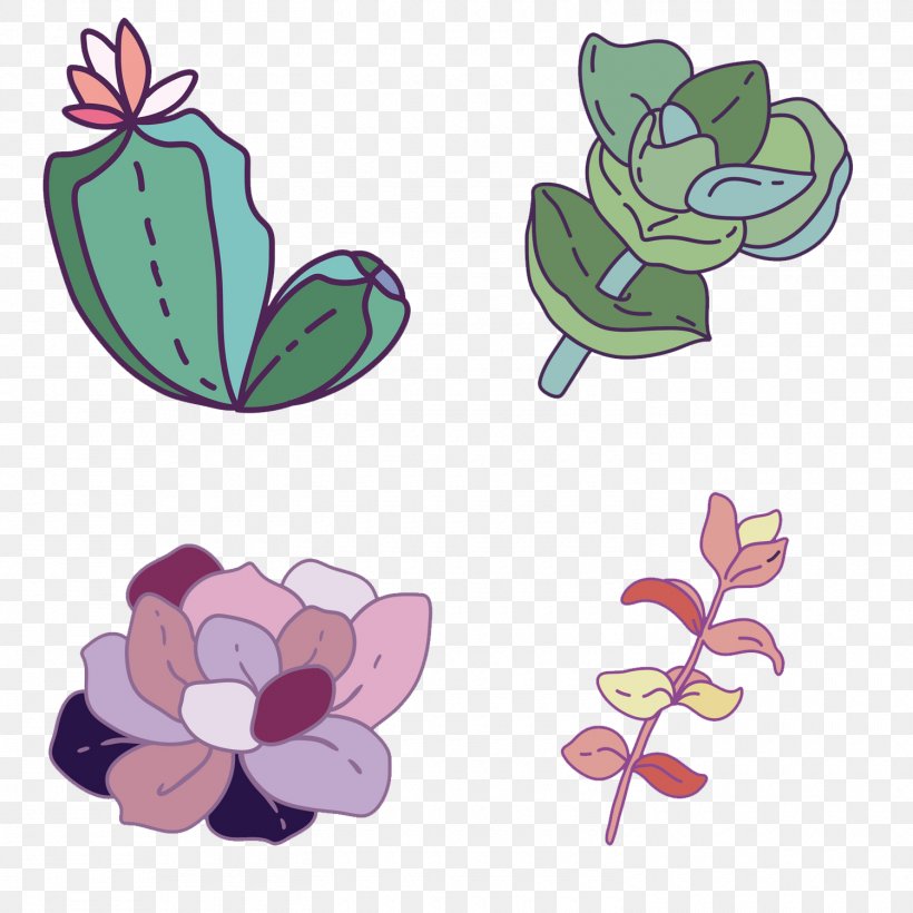 Floral Design Illustration Succulent Plant, PNG, 1500x1500px, Floral Design, Botany, Cartoon, Designer, Flower Download Free