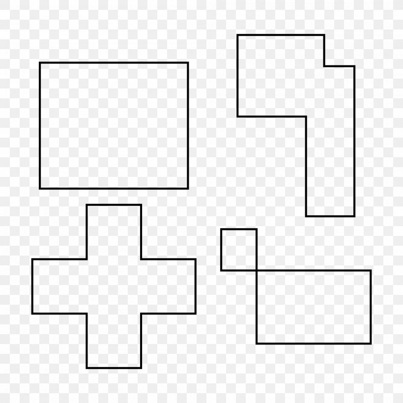 Internal Angle Rectilinear Polygon Rectangle, PNG, 2000x2000px, Rectilinear Polygon, Area, Black And White, Definition, Diagram Download Free