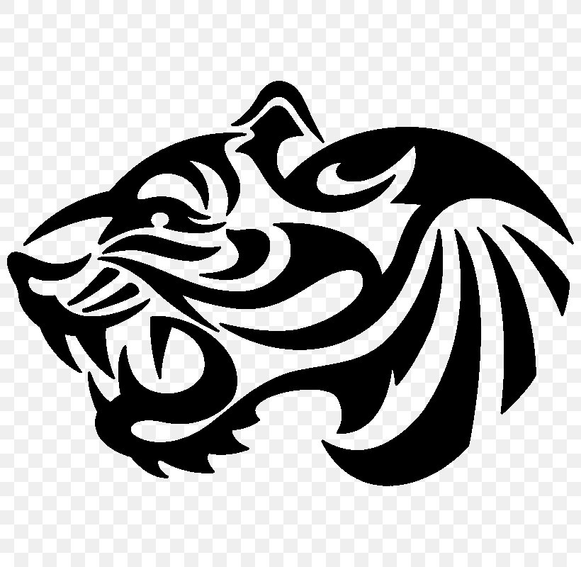 Tiger Wall Decal Sticker Lion, PNG, 800x800px, Tiger, Animal, Big Cat, Black And White, Black Panther Download Free