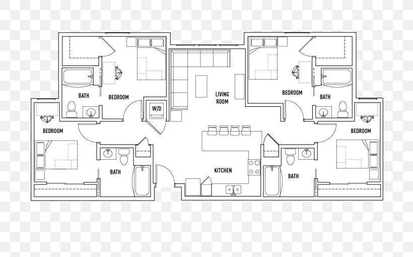 Floor Plan Architecture Suburb, PNG, 755x510px, Floor Plan, Architecture, Area, Black And White, Diagram Download Free