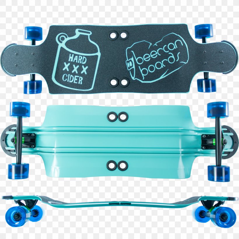 Longboard Beercan Boards Skateboarding, PNG, 1024x1024px, Longboard, Beer, Beverage Can, Blue, Douglas Download Free