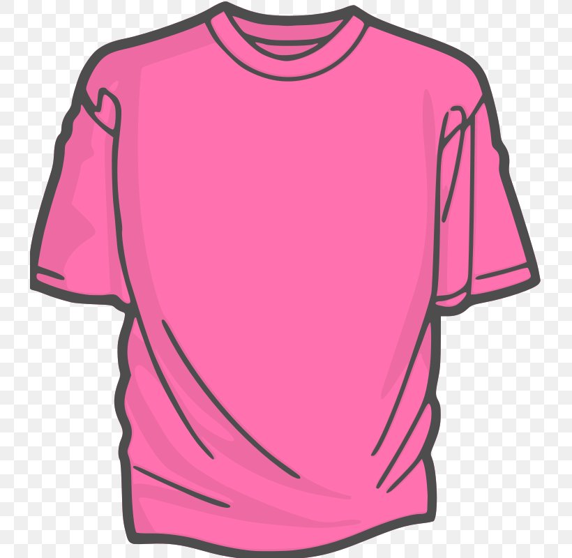 T-shirt Pink Clip Art, PNG, 734x800px, Tshirt, Active Shirt, Clothing, Collar, Drawing Download Free
