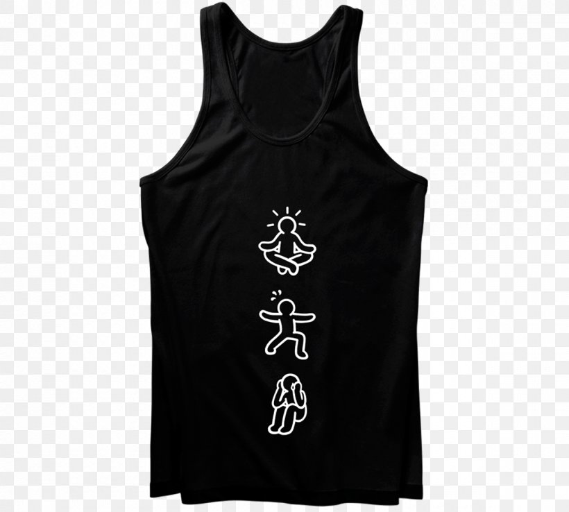 T-shirt Gilets Yoga Sleeveless Shirt, PNG, 1200x1080px, Tshirt, Active Tank, Black, Brand, Cotton Download Free