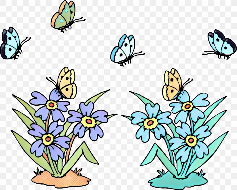 Butterfly Flower, PNG, 2213x1778px, Flower, Animal Figure, Beak, Butterfly, Cartoon Download Free