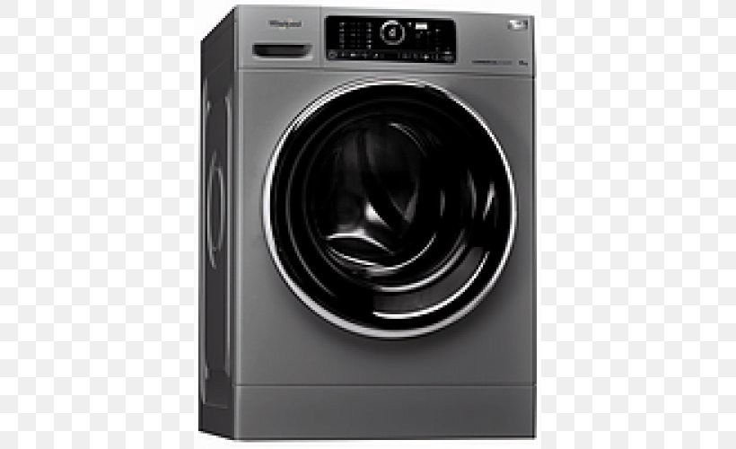 Washing Machines Whirlpool Corporation Laundry Clothes Dryer, PNG, 500x500px, Washing Machines, Black And White, Clothes Dryer, Combo Washer Dryer, Detergent Download Free