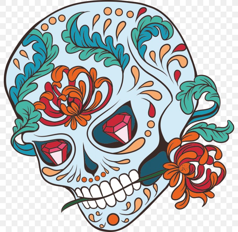 Gothic Coloring Books For Adults: 2017 Day Of The Dead Coloring Book (+100 Pages) Calavera, PNG, 800x800px, Calavera, Adult, Art, Artwork, Bone Download Free