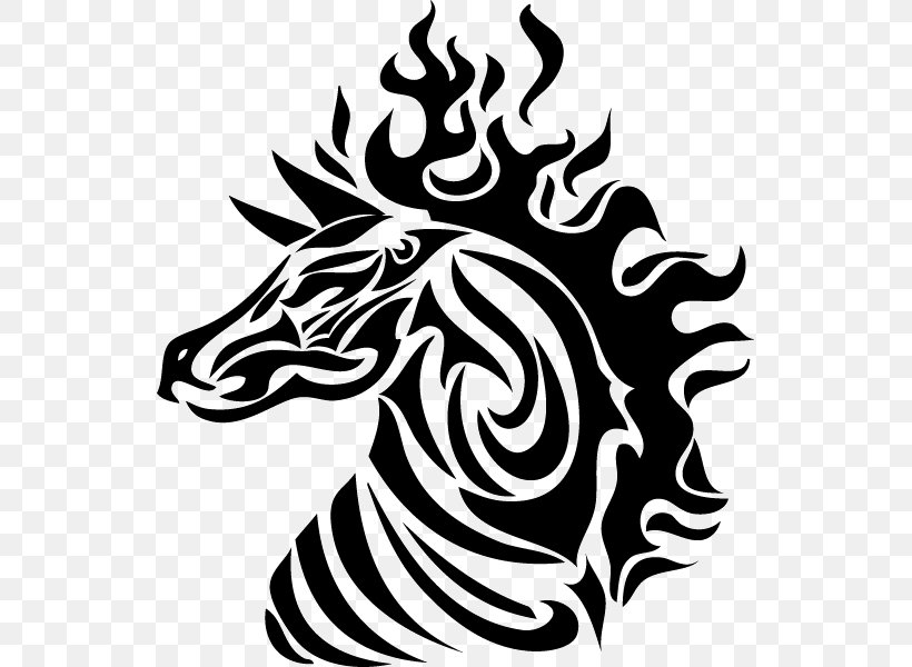 Horse Drawing Art Tattoo Clip Art, PNG, 537x600px, Horse, Animal, Art, Black And White, Decal Download Free