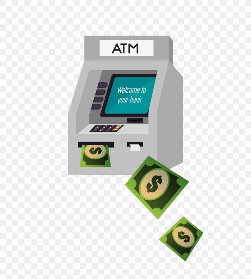 Automated Teller Machine Euclidean Vector Bank, PNG, 899x1000px, Automated Teller Machine, Bank, Brand, Debit Card, Drawing Download Free