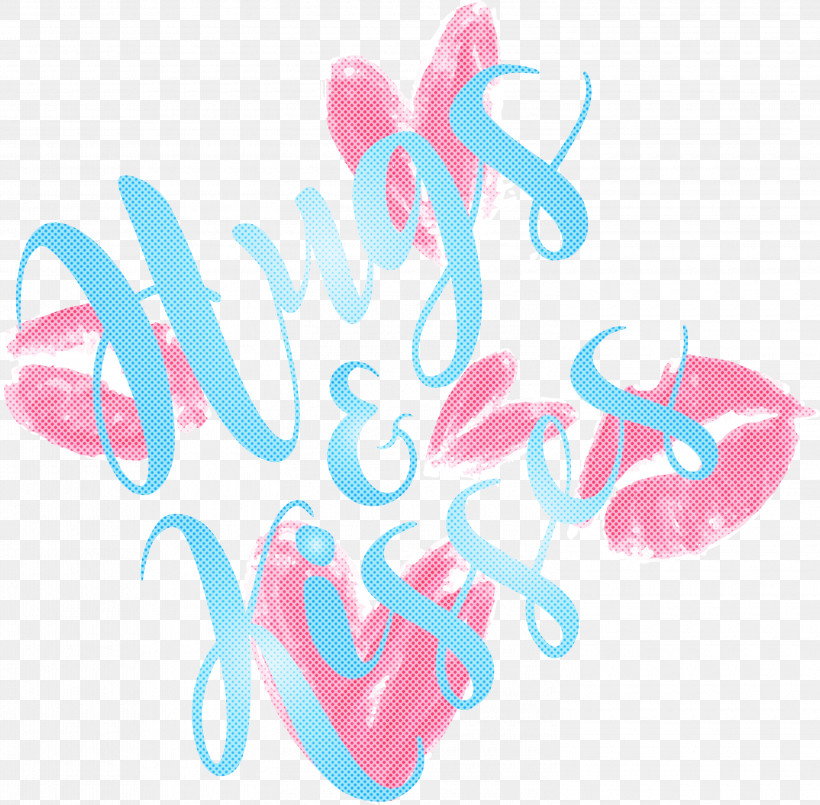 Valentines Day Hugs And Kisses, PNG, 3000x2947px, Valentines Day, Calligraphy, Hugs And Kisses, Pink, Text Download Free