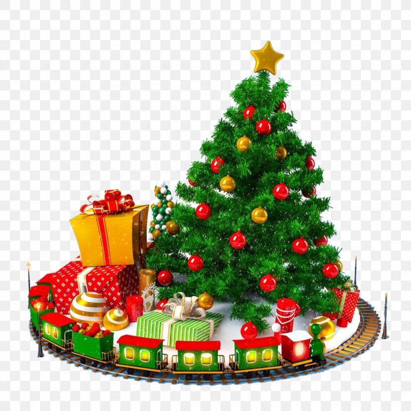 Christmas Tree Gift New Year Holiday, PNG, 1024x1024px, Christmas Tree, Christmas, Christmas Decoration, Christmas Lights, Christmas Ornament Download Free