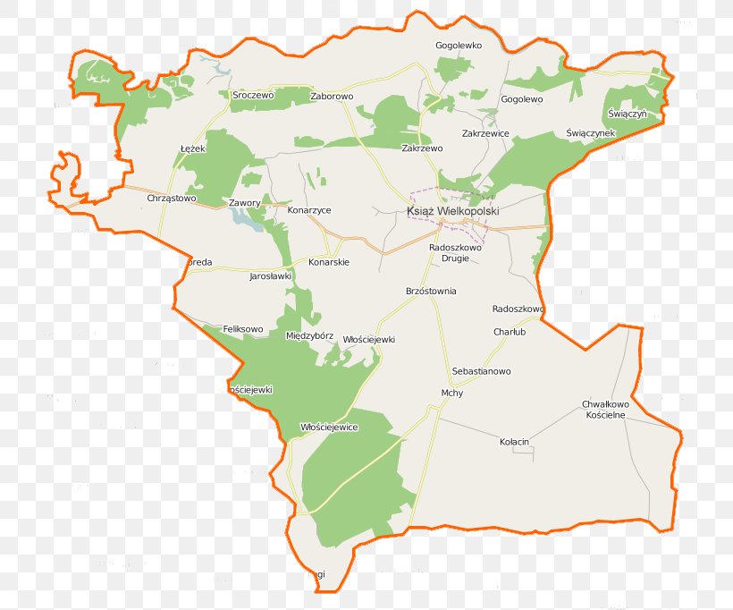 Map Wikipedia Urban-rural Municipality Of Poland Gmina Greater Poland Voivodeship, PNG, 740x682px, Map, Area, Border, Ecoregion, Gmina Download Free