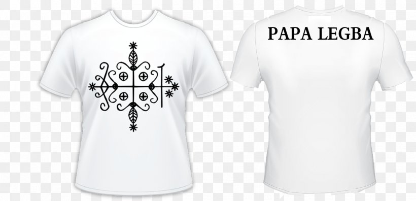 T-shirt Papa Legba Veve Haitian Vodou West African Vodun, PNG, 1323x640px, Tshirt, Active Shirt, Brand, Charms Pendants, Clothing Download Free