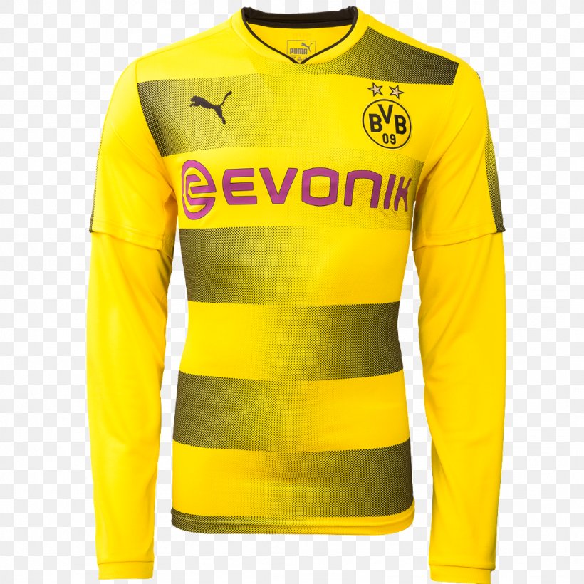 Borussia Dortmund T-shirt 2018–19 UEFA Champions League Jersey Sleeve, PNG, 1024x1024px, Borussia Dortmund, Active Shirt, Brand, Clothing, Football Download Free