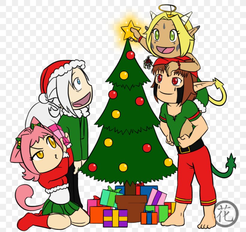 Christmas Tree Christmas Ornament Human Behavior Clip Art, PNG, 800x774px, Watercolor, Cartoon, Flower, Frame, Heart Download Free