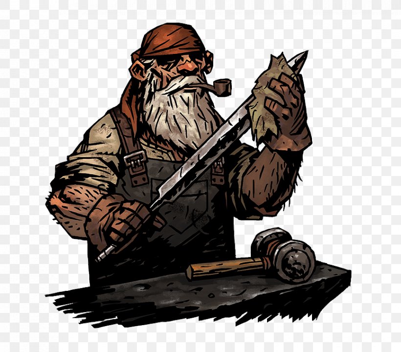 Darkest Dungeon Blacksmith Game Steel Dungeon Crawl, PNG, 865x760px, Darkest Dungeon, Anvil, Art, Beard, Blacksmith Download Free