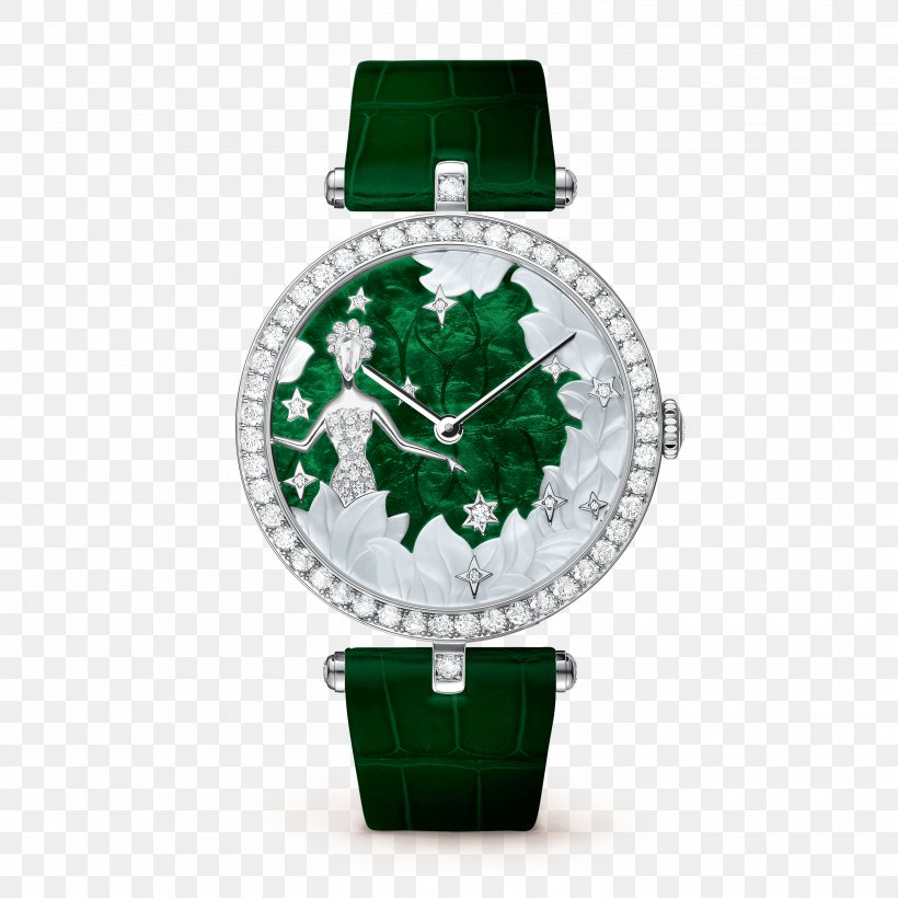 Van Cleef & Arpels Watch Jewellery Clock Virgo, PNG, 3000x3000px, Van Cleef Arpels, Clock, Clock Face, Colored Gold, Dial Download Free