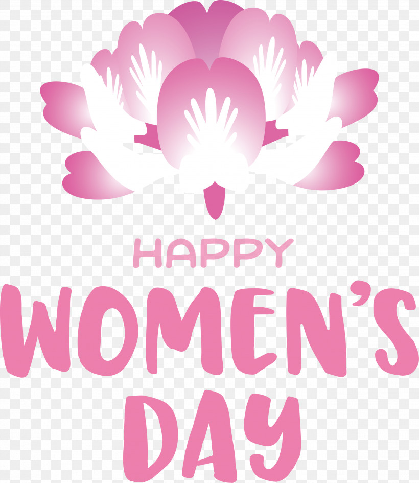 Happy Women’s Day Women’s Day, PNG, 2602x3000px, Floral Design, Biology, Flower, Logo, Meter Download Free