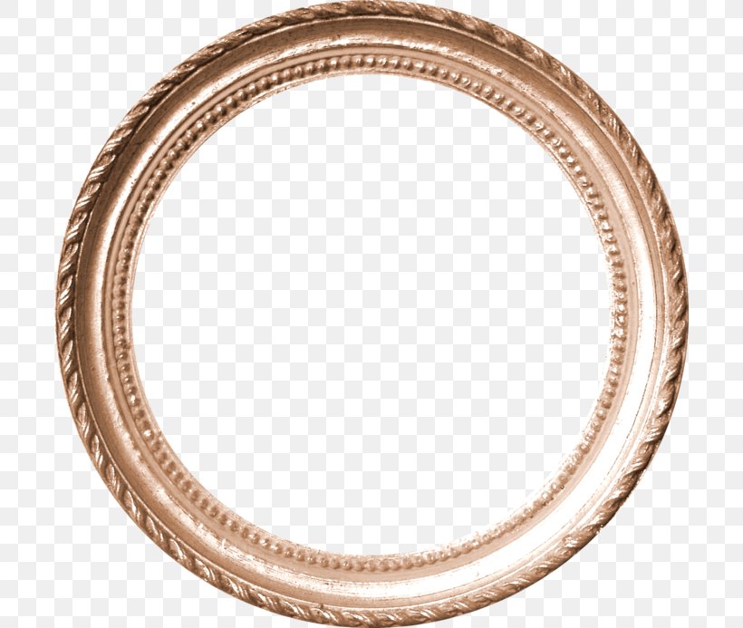Picture Frames Circle Clip Art Image, PNG, 700x693px, Picture Frames, Bangle, Beige, Copper, Disk Download Free