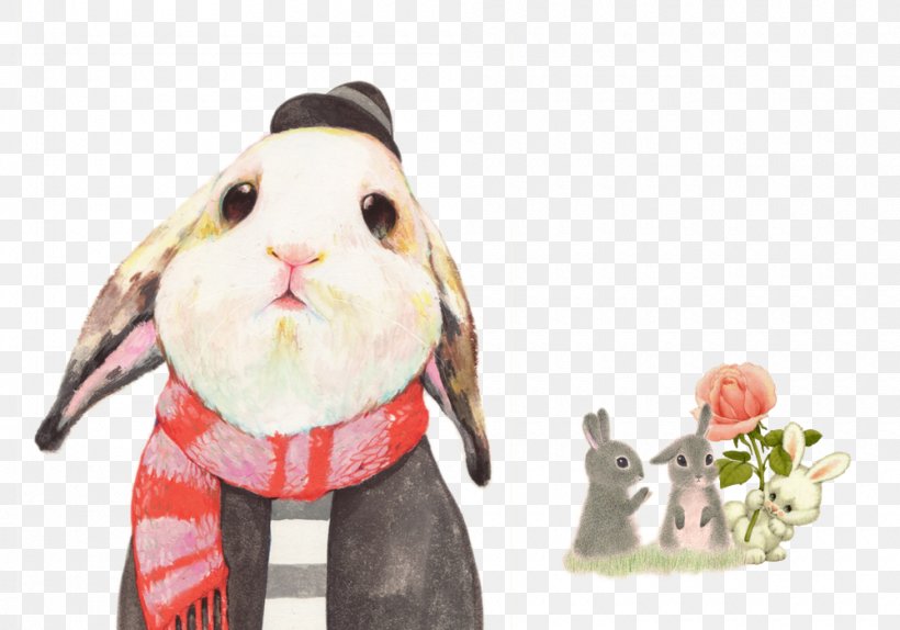 Rabbit Drawing Wallpaper, PNG, 1000x700px, Rabbit, Bulletin Board System, Drawing, Easter, Easter Bunny Download Free