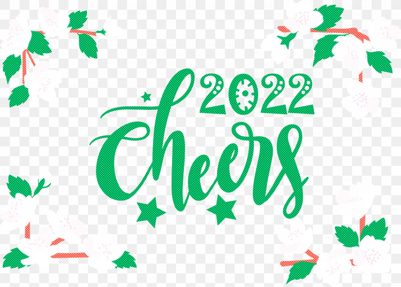 2022 Cheers 2022 Happy New Year Happy 2022 New Year, PNG, 2999x2154px, Floral Design, Biology, Christmas Day, Geometry, Leaf Download Free
