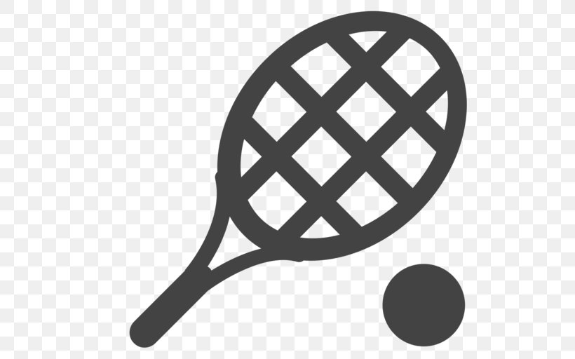Racket Tennis Ball Clip Art, PNG, 512x512px, Racket, Ball, Beach Ball, Black And White, Rakieta Tenisowa Download Free