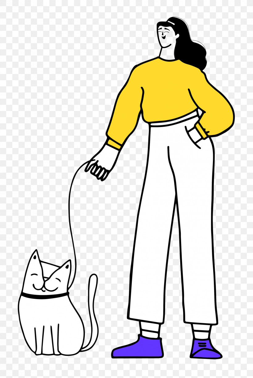Walking The Cat, PNG, 1672x2500px, Line Art, Character, Headgear, Joint, Male Download Free