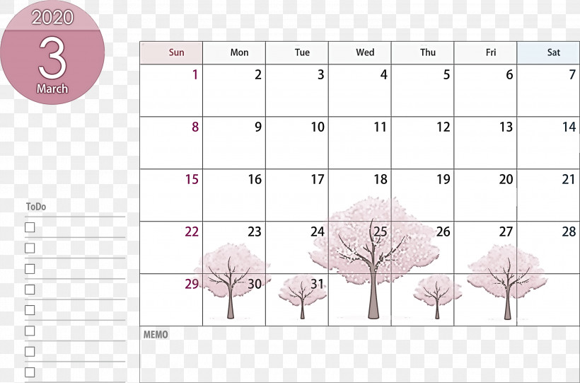 March 2020 Calendar March 2020 Printable Calendar 2020 Calendar, PNG, 3000x1982px, 2020 Calendar, March 2020 Calendar, Line, March 2020 Printable Calendar, Pink Download Free