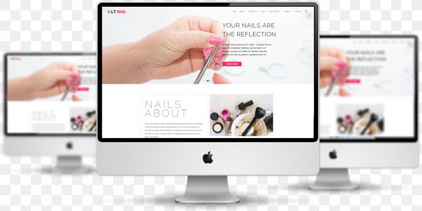 Responsive Web Design Web Template System Beauty Parlour, PNG, 1129x567px, Responsive Web Design, Beauty Parlour, Brand, Computer Monitor, Display Advertising Download Free