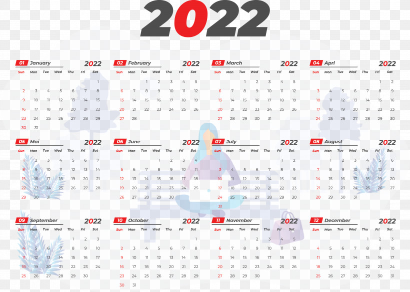 2022 Yeary Calendar 2022 Calendar, PNG, 3500x2497px, Office Supplies, Calendar System, Geometry, Line, Mathematics Download Free