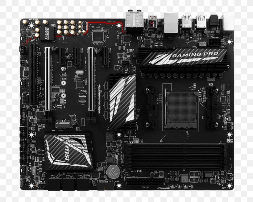 MSI 970A GAMING PRO CARBON Motherboard Socket AM3+ ATX, PNG, 1024x819px, Motherboard, Advanced Micro Devices, Atx, Computer, Computer Component Download Free