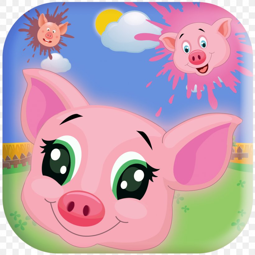 Pig Clip Art Illustration Product Pink M, PNG, 1024x1024px, Pig, Mammal, Nose, Pig Like Mammal, Pink Download Free