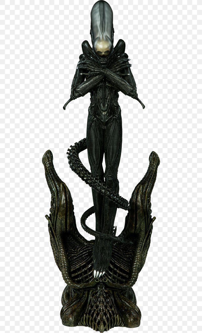 Alien Sideshow Collectibles Statue Sculpture Extraterrestrial Life, PNG, 480x1349px, Alien, Alien Covenant, Alien Vs Predator, Aliens, Bronze Download Free