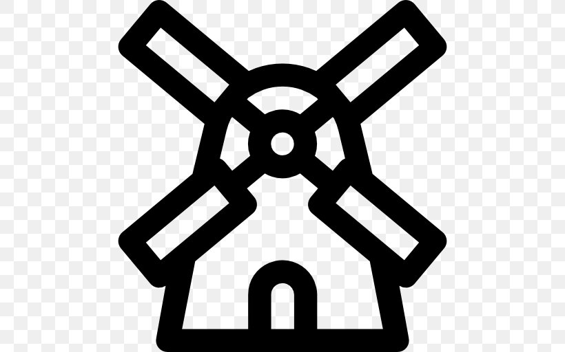 Agriculture Windmill Technology Clip Art, PNG, 512x512px, Agriculture, Area, Black And White, Building, Ecological Building Download Free
