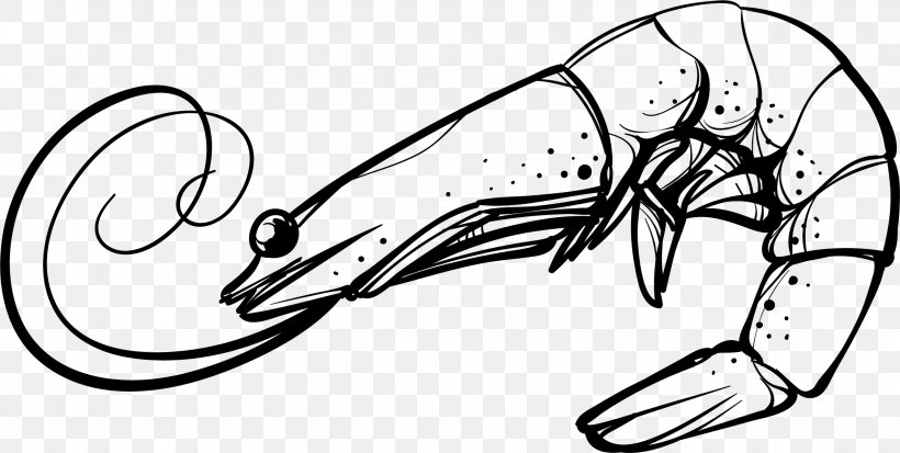 Shrimp Cartoon Clip Art, PNG, 2250x1135px, Shrimp, Artwork, Black And White, Cartoon, Chinese White Shrimp Download Free