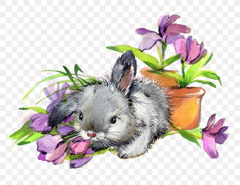 Bugs Bunny Funny Rabbit Flowers Drawing Retro Rabbit, PNG, 1068x828px, Bugs Bunny, Depositphotos, Domestic Rabbit, Drawing, Fauna Download Free