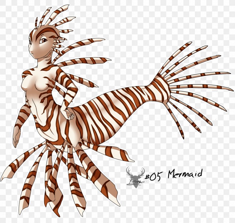 Red Lionfish Indo-Pacific Mermaid Tail, PNG, 900x854px, Red Lionfish, Art, Carnivoran, Fictional Character, Finfolk Download Free
