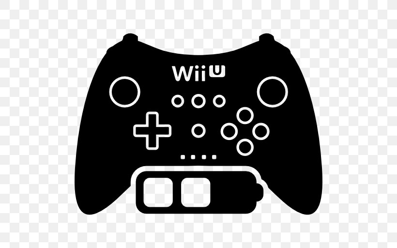 Wii U PlayStation Game Controllers, PNG, 512x512px, Wii U, Black, Black And White, Console Game, Electric Battery Download Free