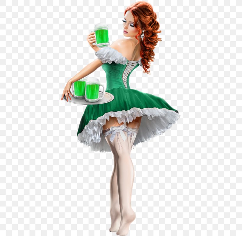 Saint Patrick's Day 17 March Woman Ireland, PNG, 410x800px, 17 March, Patrick, Ballet Tutu, Clothing, Clover Download Free