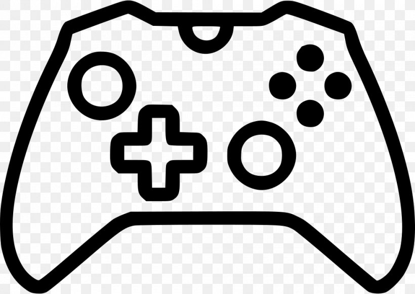 Xbox 360 Controller Xbox One Controller Clip Art, PNG, 980x694px, Xbox 360 Controller, Area, Black, Black And White, Game Controllers Download Free
