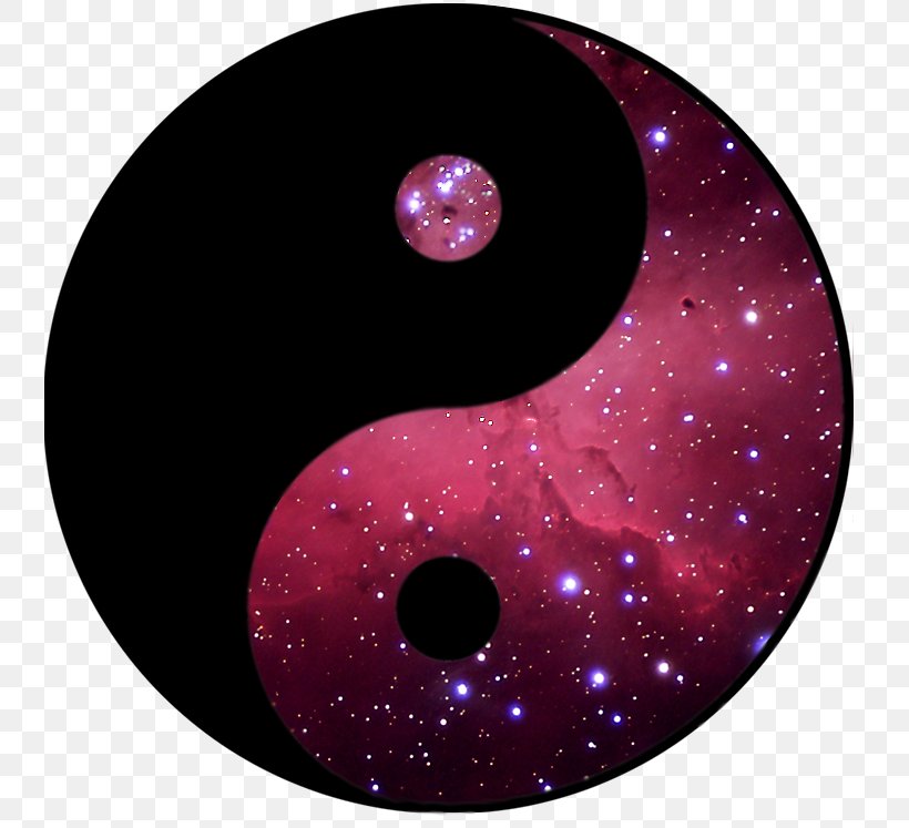 Yin And Yang Space Art Universe Outer Space, PNG, 747x747px, Watercolor, Cartoon, Flower, Frame, Heart Download Free