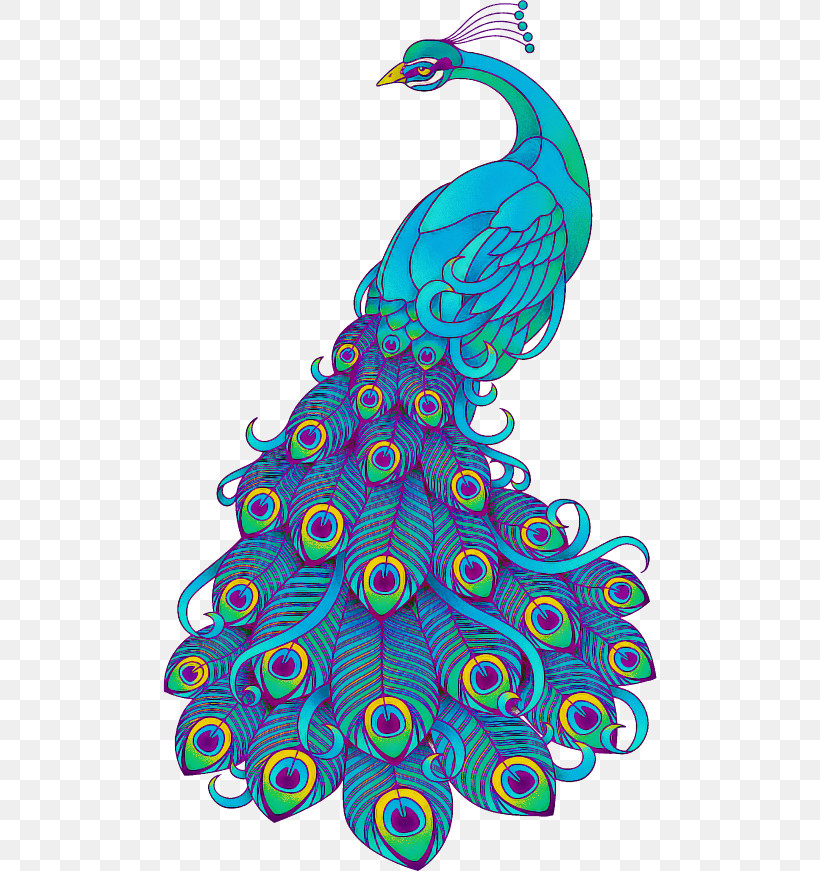Feather, PNG, 494x871px, Peafowl, Aqua, Bird, Feather, Holiday Ornament Download Free