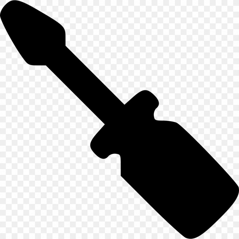 Screwdriver Clip Art Tool Spanners Silhouette, PNG, 980x980px, Screwdriver, Akkuwerkzeug, Black And White, Drill, Finger Download Free