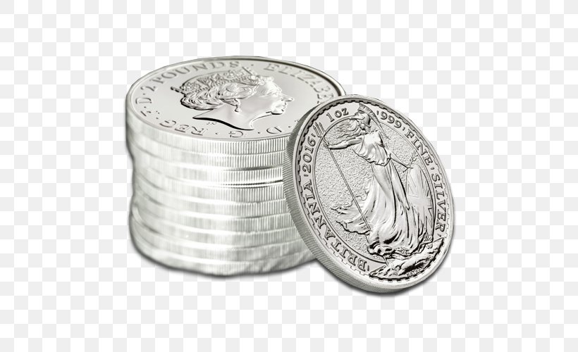 Silver Coin Silver Coin Britannia Silver, PNG, 500x500px, Coin, Britannia, Britannia Silver, Bullion, Bullion Coin Download Free